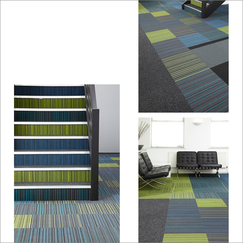 burmatex® strands and armour carpet tiles